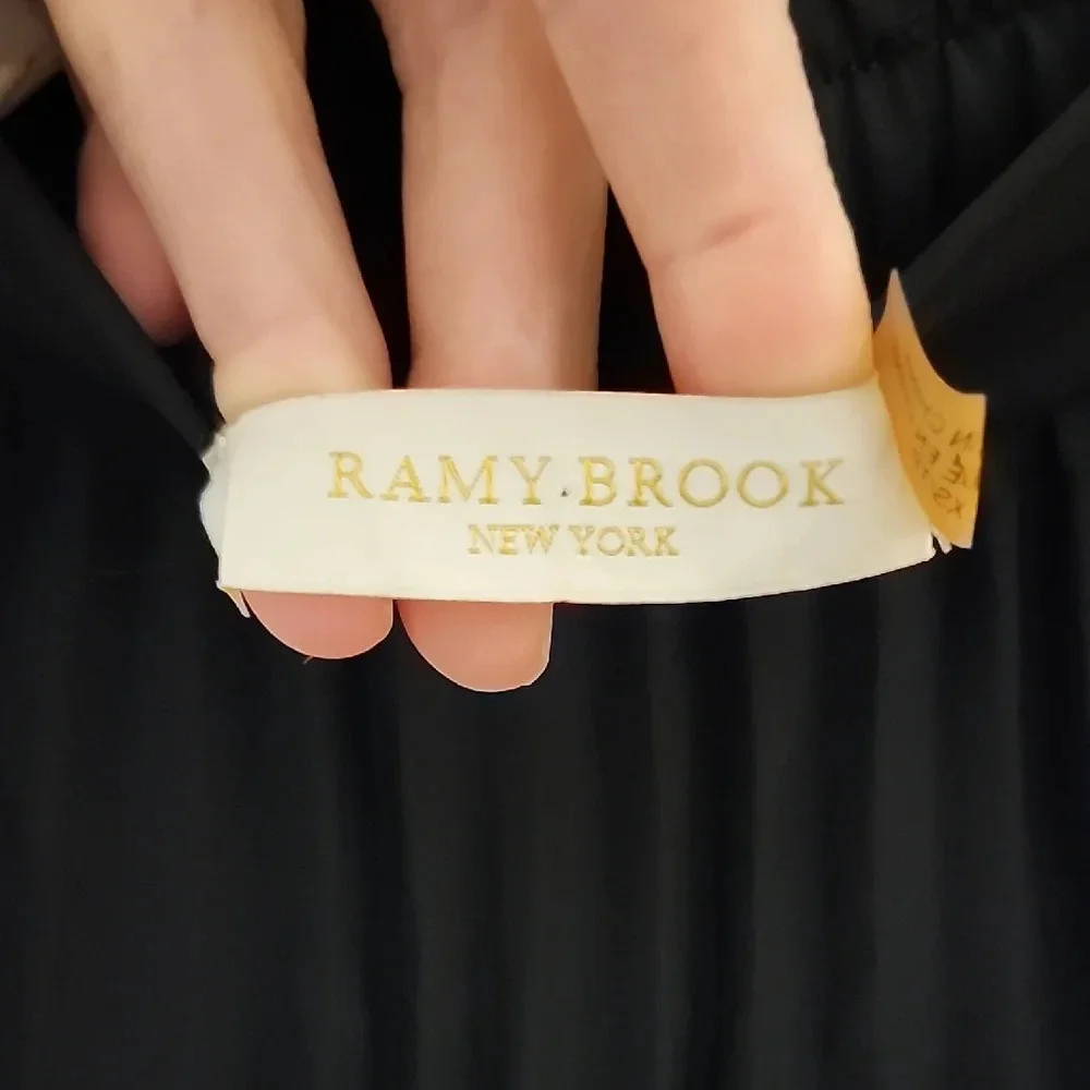 Ramy Brook Black Maxi A-Line Skirt - Picture 2 of 13